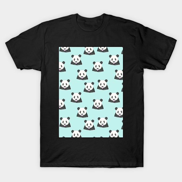 Panda Selfie Pattern T-Shirt by JurassicPanda